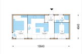 Dom drewniany letniskowy PREMIUM (34 mm + elewacja, z izolacją), 10,5 x 4,5 m, 47 m² specification 1