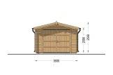 Garaż drewniany CLASSIC (34 mm), 3,6x5,4 m, 20 m² specification 2