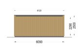 Domek ogrodowy drewniany PREMIUM (34 mm + elewacja, z izolacją), 6x4 m, 24 m² specification 4