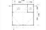 Domek letniskowy drewniany NINA (44 mm), 6x6 m, 36 m² specification 1