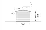 Domek ogrodowy drewniany PETER (34 mm), 3x4 m, 12 m² specification 4