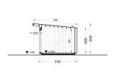 Domek ogrodowy drewniany EVELIN PLUS (34 mm + elewacja), 6x3 m, 15 m² specification 6