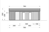 Domek letniskowy drewniany ANNA Modern (34 mm + elewacja) 20 m² - z tarasem 16 m² specification 3