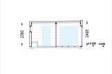Sauna ogrodowa zewnętrzna DELLA (34 mm + elewacja), 5,1 x 5,1 m, 22 m² specification 6
