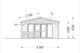 Sauna ogrodowa zewnętrzna ELDA (44 mm), 5x7.5 m, 25 m² (4 pomieszczenia), taras 12 m² specification 2
