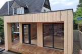 Sauna ogrodowa zewnętrzna DELLA (34 mm + elewacja), 4,6 x 2,1 m, 7,2 m², taras 6,7 m² customer 2