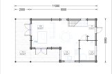 Dom drewniany całoroczny TOULOUSE (44+44 mm, z izolacją), 100 m² - z tarasem 20 m² specification 1