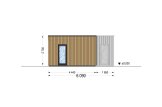 Dom drewniany letniskowy LUCIA 1 (44 mm + elewacja, z izolacją), 40 m² specification 3
