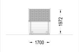 Sauna ogrodowa beczka HELGA 17 (46 mm), 1.7 m, ⌀ 1.97 m specification 5