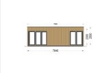 Domek letniskowy drewniany PREMIUM (34 mm + elewacja), 7,5 x 4 m, 30 m² specification 2