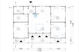 Dom drewniany letniskowy RIVIERA (66 mm), 100 m² - z tarasem 20 m² specification 1