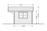 Domek ogrodowy drewniany WISSOUS (34 mm), 4x3 m, 12 m² specification 5