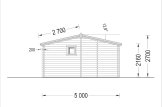 Sauna ogrodowa zewnętrzna ELDA (44 mm), 5x7.5 m, 25 m² (4 pomieszczenia), taras 12 m² specification 4