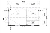 Domek letniskowy całoroczny MAX (44+44 mm, z izolacją PLUS), 32 m² specification 1