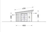 Domek ogrodowy drewniany CARL (34 mm), 5x4 m, 20 m² - z tarasem 8 m² specification 3