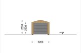 Garaż drewniany SILVIA (34 mm + elewacja), 3,2x5,2 m, 16,6 m² specification 2