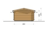 Domek ogrodowy drewniany DREUX (44 mm), 4x3 m, 12 m² specification 4
