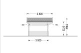 Domek ogrodowy drewniany WISSOUS (44 mm), 5x3 m, 15 m² specification 5