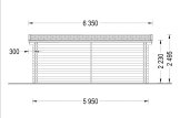 Domek ogrodowy drewniany STRONGHOLD (44 mm), 3x6 m, 18 m² specification 4