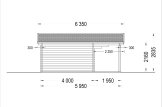 Domek ogrodowy drewniany CAMILA (66 mm), 6x6 m, 36 m² specification 5