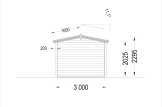 Domek ogrodowy drewniany ADAM (44 mm), 3x3 m, 9 m² specification 4