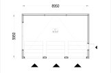 Garaż drewniany trzystanowiskowy SILVIA TRIO F (34 mm + elewacja), 9x6 m, 54 m² specification 1