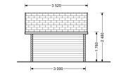 Domek ogrodowy drewniany BENINGTON (34 mm), 4,5 x 3 m, 13 m² specification 3