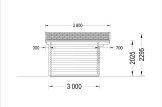 Domek ogrodowy drewniany PETER (34 mm), 3x3 m, 9 m² specification 5