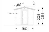 Sauna ogrodowa zewnętrzna ELDA (44 mm), 2,5x2 m, 5 m² specification 2