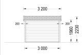 Domek ogrodowy drewniany MALTA (34 mm), 3x3 m, 9 m² specification 4