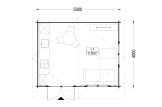 Domek ogrodowy drewniany LILLE (34 mm), 5x4 m, 20 m² specification 1