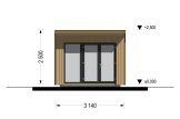 Domek ogrodowy drewniany EVELIN (34 mm + elewacja), 3x2 m, 6 m² specification 2