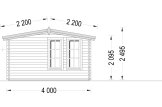 Domek ogrodowy drewniany DEVON (44+44 mm, z izolacją), 6x4 m, 24 m² specification 5