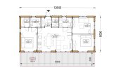 Dom drewniany letniskowy NICOLE (44 mm + elewacja, z izolacją), 68 m² specification 1