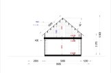 Dom drewniany letniskowy VERA (66 mm), 132 m² - z tarasem 13,5 m² specification 9