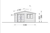 Domek ogrodowy drewniany WISSOUS (44+44 mm, z izolacją), 5x5 m, 25 m² specification 2