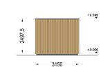 Domek ogrodowy drewniany PREMIUM (44 mm + elewacja, z izolacją PLUS), 3x3 m, 9 m² specification 5