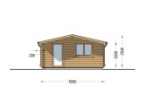 Domek ogrodowy drewniany NINA (34 mm), 5x5 m, 25 m² specification 2