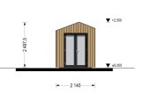 Domek ogrodowy drewniany TONIA (34 mm + elewacja, z izolacją), 2x2 m, 4 m² specification 2