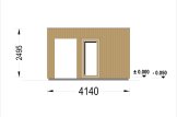 Sauna ogrodowa zewnętrzna DELLA (34 mm + elewacja), 4,6 x 2,6 m, 9,3 m², taras 6,7 m² specification 2