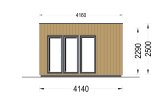 Domek ogrodowy drewniany PREMIUM (34 mm + elewacja, z izolacją), 4,1 x 2,4 m, 10 m² specification 2