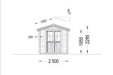 Domek ogrodowy drewniany NANO (28 mm), 2,5x2 m, 5 m² specification 2