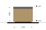 Domek ogrodowy drewniany EMMY (34 mm + elewacja, z izolacją), 3x2 m, 6 m² specification 4