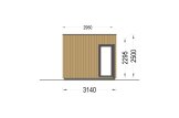 Domek ogrodowy drewniany PREMIUM (44 mm + elewacja, z izolacją PLUS), 5x3 m, 15 m² - z tarasem 9 m² specification 3