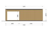 Domek ogrodowy drewniany PREMIUM (34 mm + elewacja), 5x3 m, 15 m² - z tarasem 9 m² specification 4