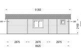 Domek letniskowy drewniany AMELIA (66 mm), 9x6 m, 32 m² - z tarasem 20 m² specification 4