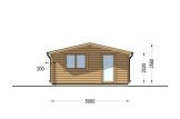 Domek ogrodowy drewniany DREUX (34 mm), 5x5 m, 25 m² specification 2