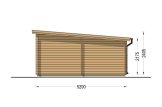 Garaż drewniany MODERN (34 mm), 3,6x5,4 m, 20 m² specification 5