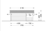 Domek ogrodowy drewniany SHANON (34 mm), 4 x 5,75 m, 16 m² - z tarasem 7 m² specification 5
