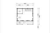 Dom drewniany letniskowy LIVINGTON (44+44 mm, z izolacją), 50 m² specification 1